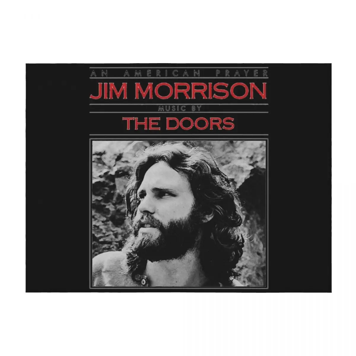 

An American Prayer Jim Morrison Classic Throw Blanket Plaid on the sofa Cute Luxury Designer Blankets