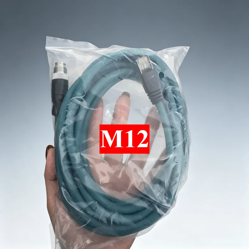 X-encoded M12 Gigabit Data Transmission Network Cable Industrial 8Pin Male to RJ45 Ethernet Connector Line 8P X-type Coding Wire