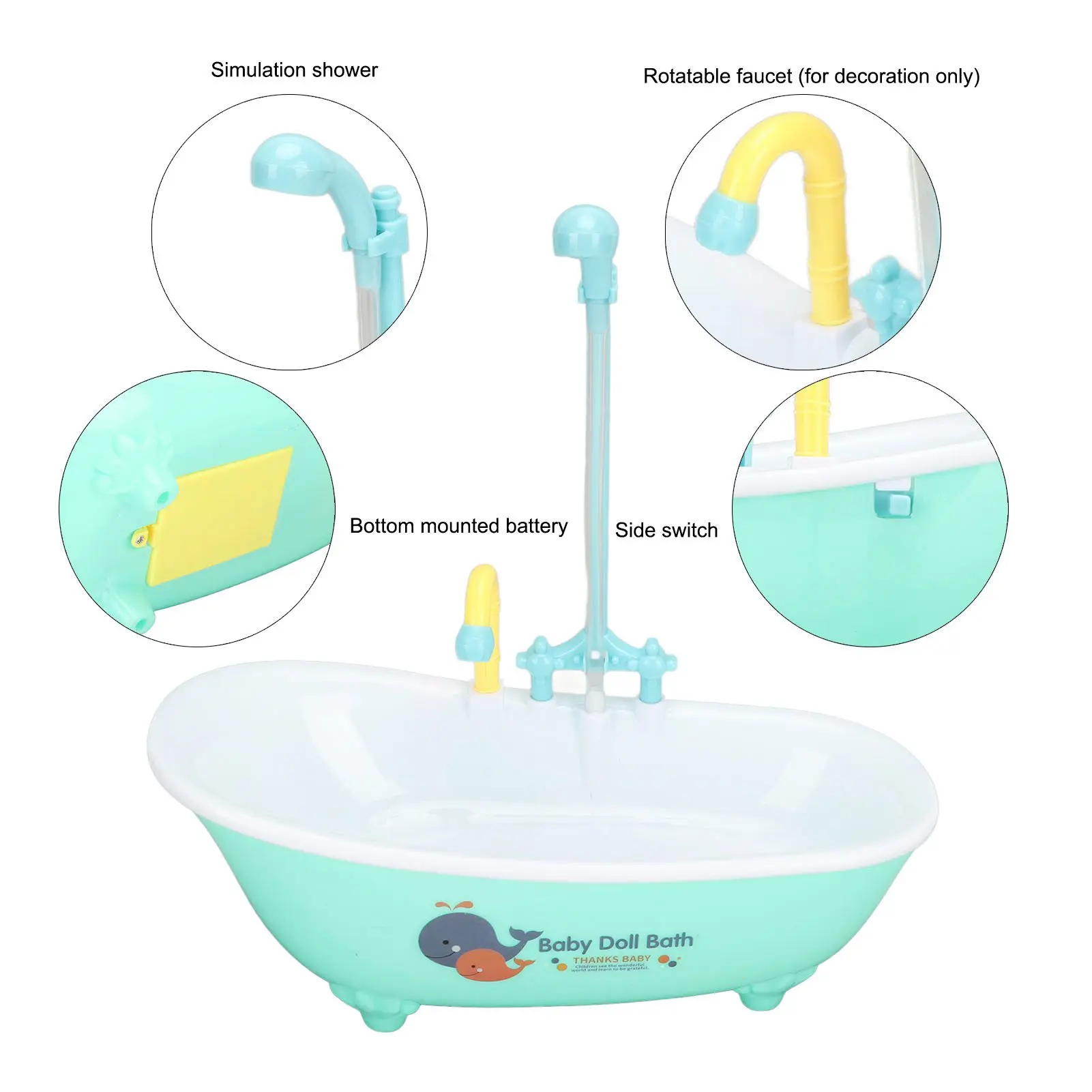 Bird Parrot Bathtub Multifunctional Circulating Water  Parrot Automatic Bathtub Cute Odorless for Bird Shower Accessories