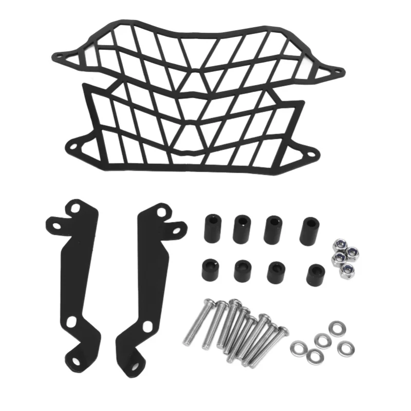 Motorcycle Headlight Grille Carbon Steel Black Headlamp Protective Cover For TENERE700 2019 Onwards