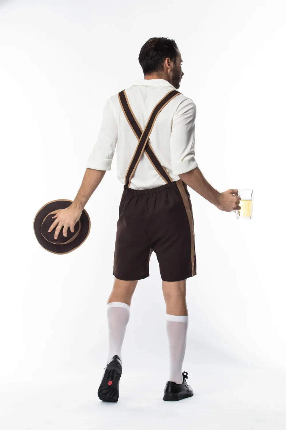 Erwachsenes männliches traditionelles oktoberfest kostüm lederhosen bayerisches oktoberfest deutsches bier männer kostüm