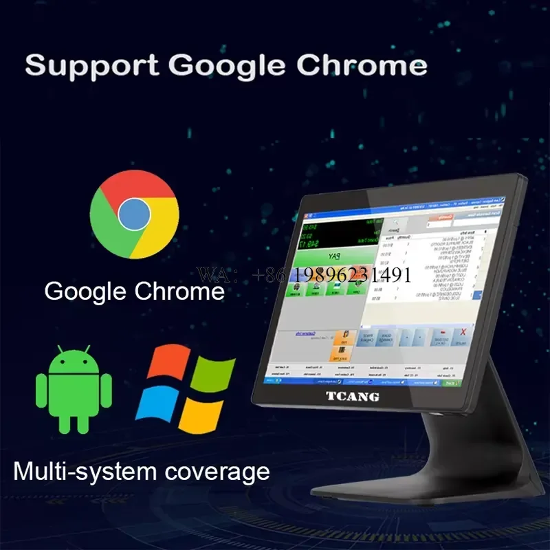 POS Terminal Touch Screen Cash Register Windows Android POS System with Dual Screen for Retail Store Restaurant Cashier