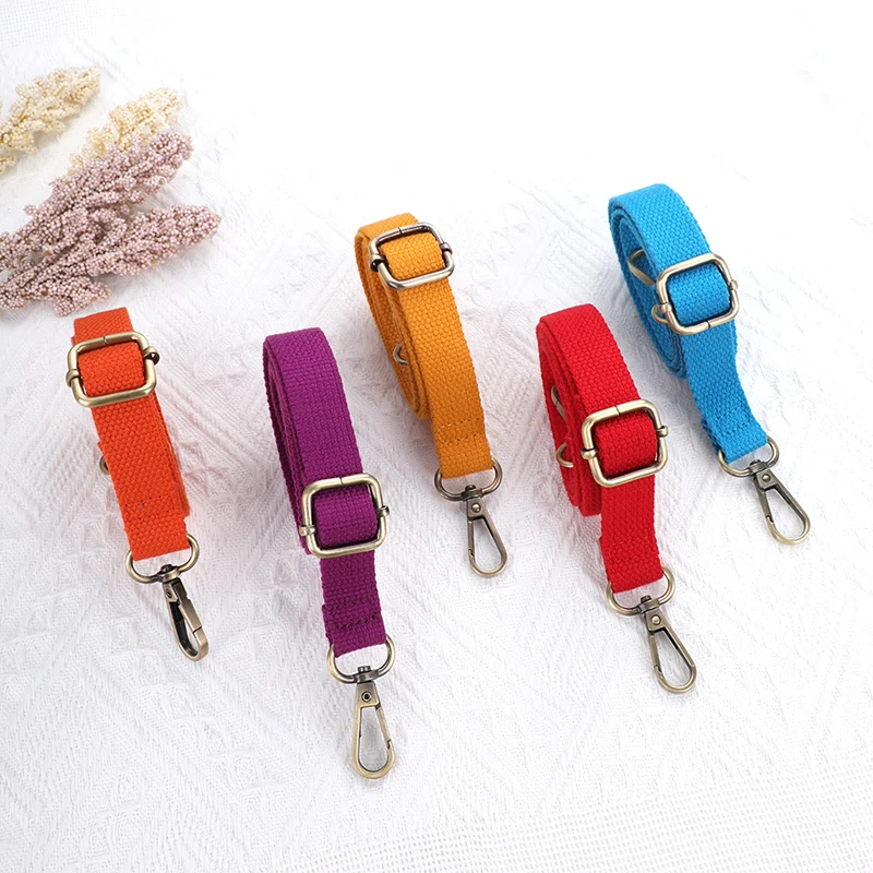 130cm Canvas Adjustable Shoulder Bag Strap Replacement Candy Color Strap For Crossbody Bag Girls DIY Strap For Making Bag Parts