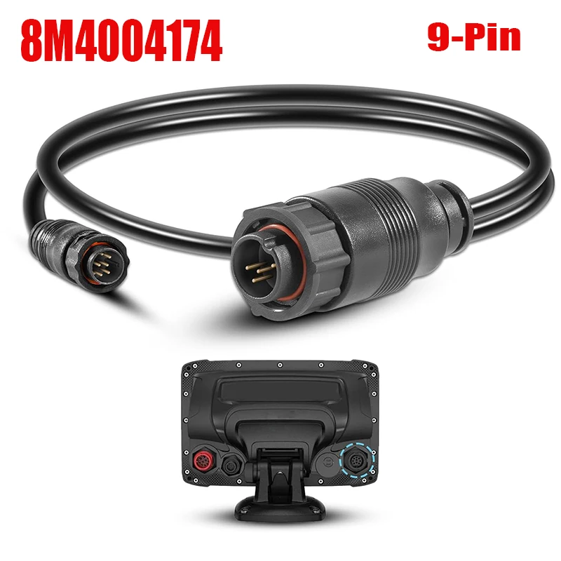 交換用-8m4004174-ソナーアダプターケーブル-9-ピン-hd-lowrance-hds-carbon-live-elite-ti-ti2-fs-nautical-electronic-と互換性あり