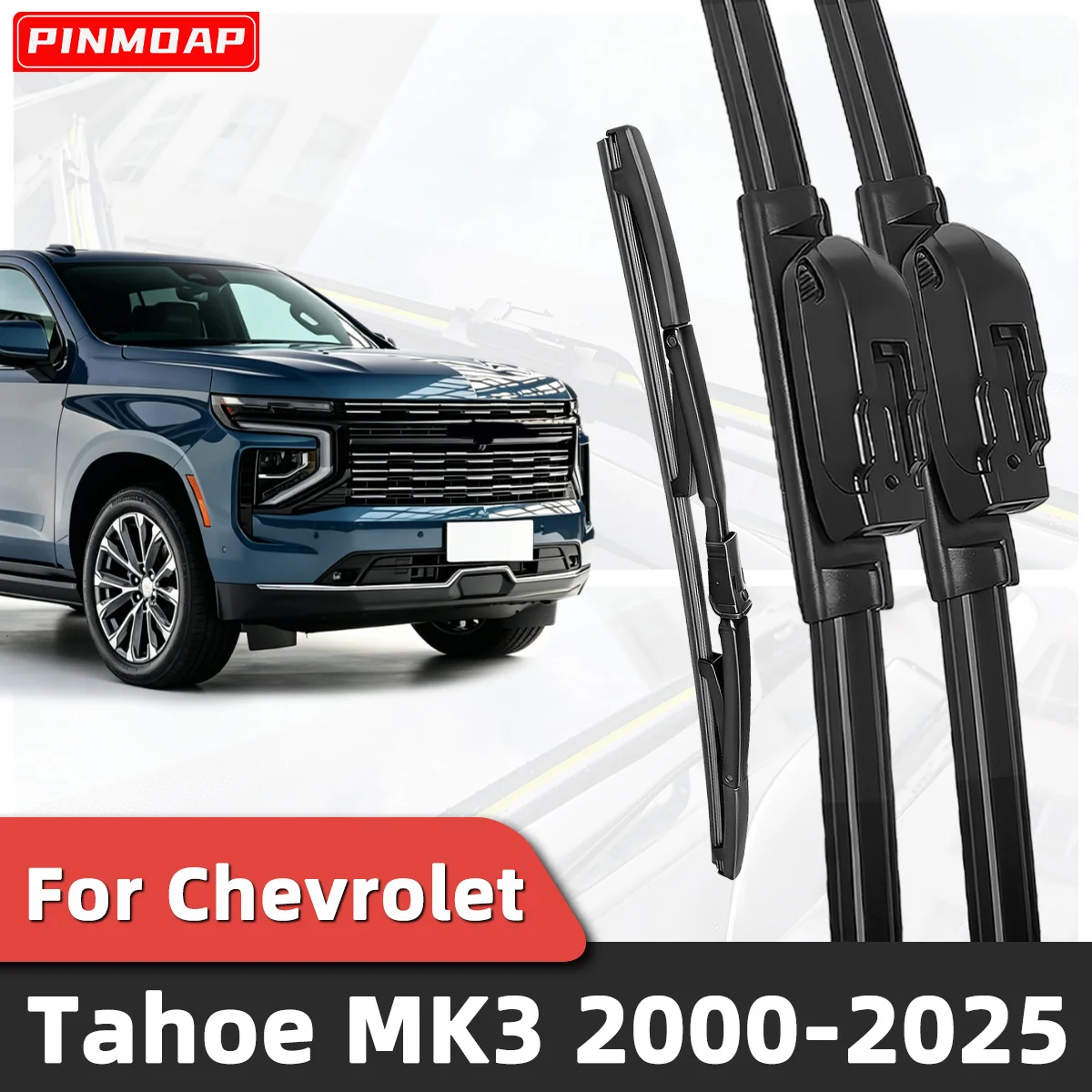 3-teiliges Auto-Windschutzscheibenwischer-Set, geeignet für Chevrolet Tahoe MK3 2000-2025, Auto-Windschutzscheiben-Zubehör 2024 2023 2022 2021 2020
