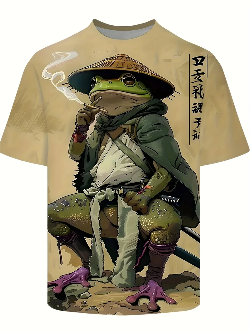 مضحك القط نمط تي شيرت للرجال شخصية الحيوان ثلاثية الأبعاد مطبوعة تي شيرت الصيف فضفاضة قصيرة الأكمام بلايز عادية الجولة الرقبة تيز #4