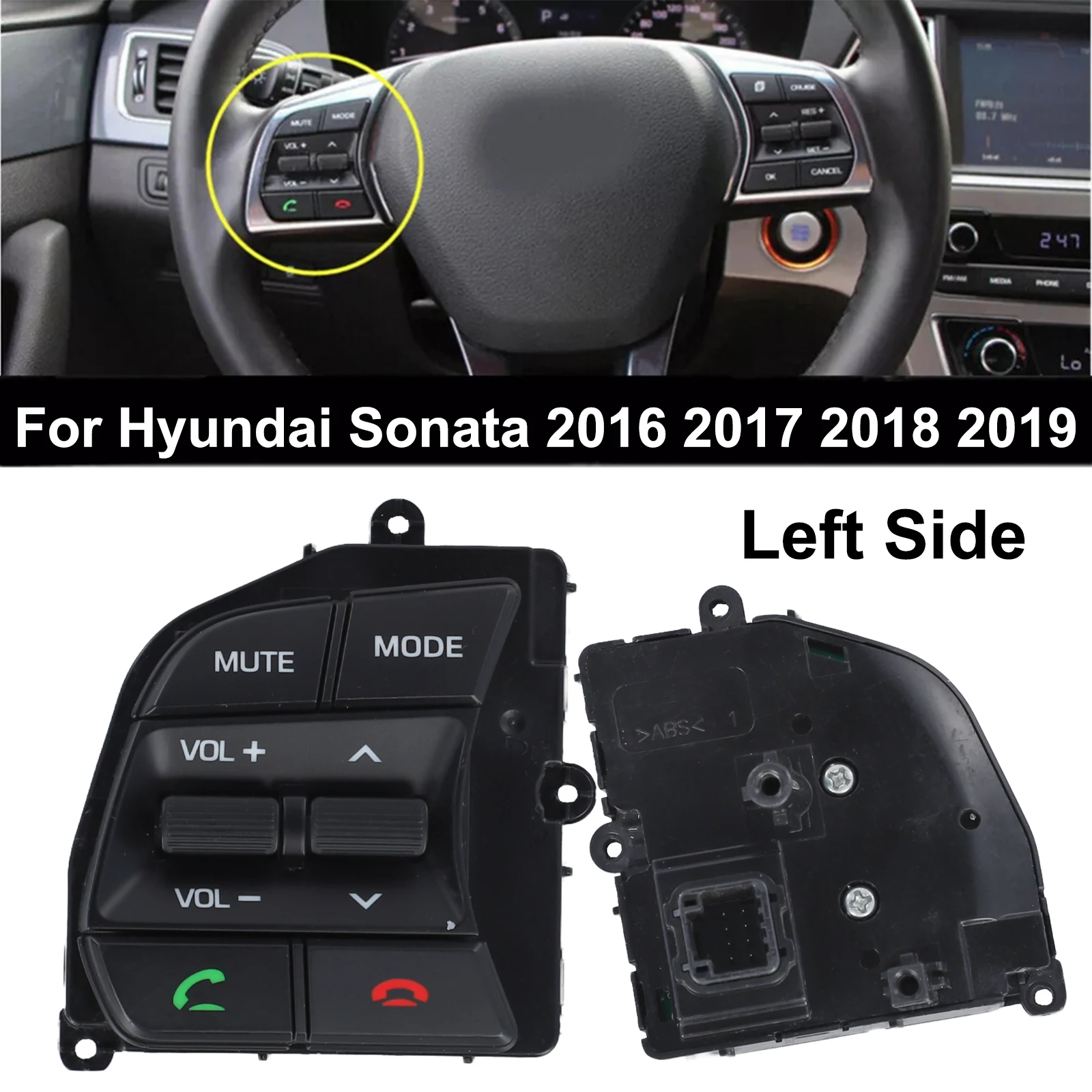 

Car Interior Replacement Steering Wheel Switch Car Switch Easy Installation High Reliability Plastic And Metal Material