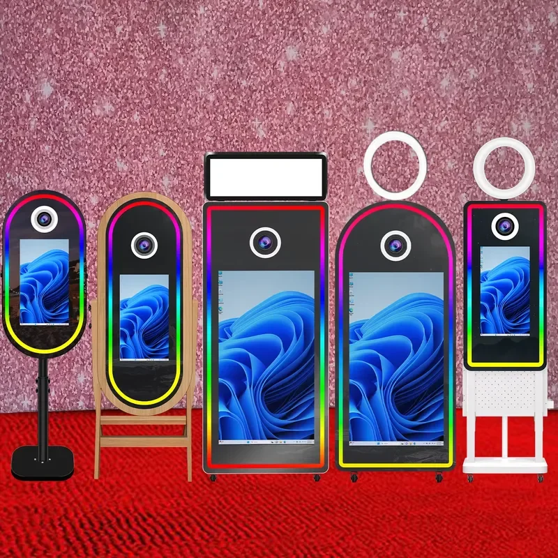Selfie Mirror Photo Booth with 32 43 Inch Touch Screen Digital Magic Mirror Machine Camera and Printer for Event Party