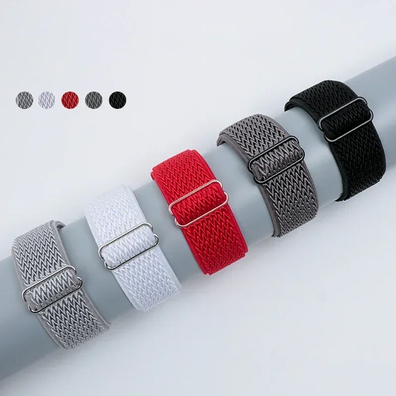 Pulseira de Nylon para Apple Watch Band, Ajustável, Elástico, Respirável, iWatch Ultra, 7, 8, 9, 45mm, 41mm, 49mm, 6, SE, 5, 44 milímetros, 40 milímetros, 42 milímetros