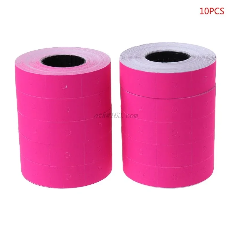 10 Rolls 5000 Pieces Double Row Colorful Price Label Paper Tag Mark Sticker For MX-6600 Labeller