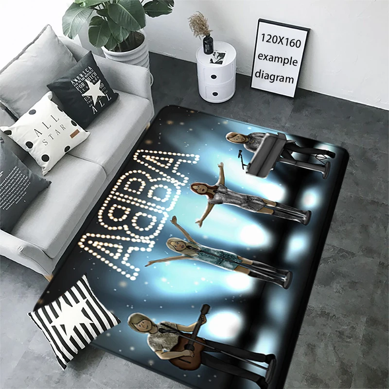 Euro-pop Interior Room Rugs Foot Carpets Entrance Rock Doormat Bedside Pet Floor Mats Carpet ABBA Anti Slip Home Kitchen Decor