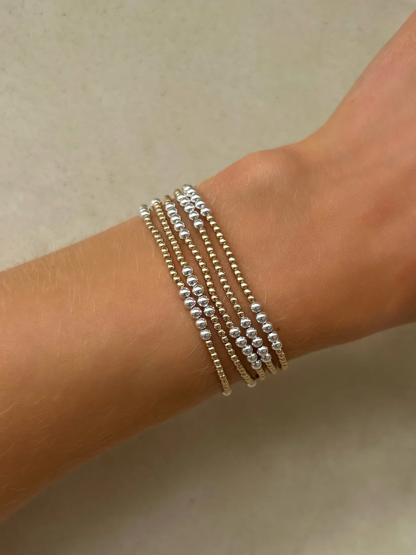 

CCGOOD Shell Pearl Bracelet Stackable Pulseras Gold Plated 18K Ball Beads Strand Bracelets for Women Jewelry Accessories