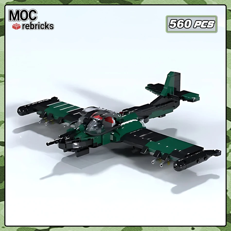 

Military Equipment a-37 Dragonfly Building Blocks Air Force Combat Aircraft Assembly Model Set Puzzle Toy Brick Children's Gift