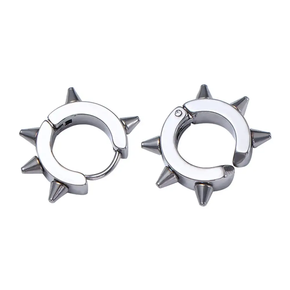 Cartilage Ear Cuff Earcuffs Round Hoop Earrings Jewelry Women Men Earrings Clip Earrings Punk Rivets Ear Clip Stud Earrings