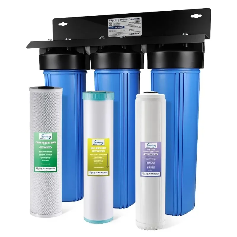 iSpring Whole House Water Filter System w/Ultimate Protection, Highly Reduces Scale, PFAS, Lead, Chlorine, Chloramine