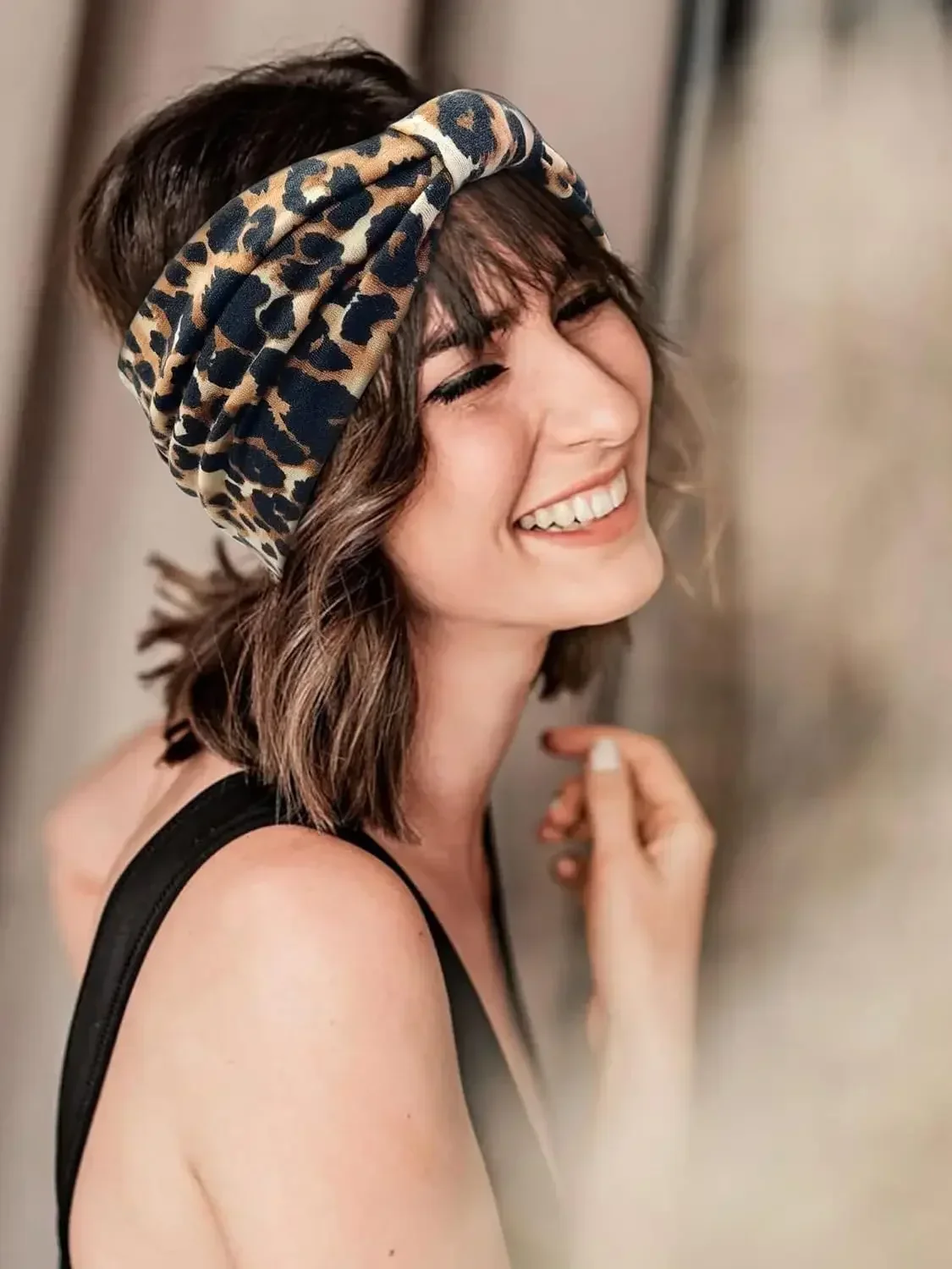 Twisted Wide Hair Bands for Women Wide Turban Workout Headband Fashion Yoga Hair Bands Boho Twisted Thick Hair Accessories image 2