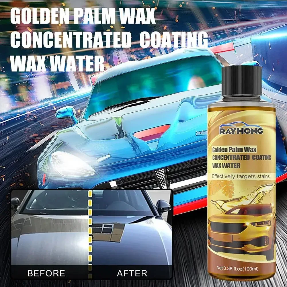 

100ml Automobile Gold Brown Wax Concentrated Coating Car Foam Agent Special Decontamination Washing Cleaning Coating Wax Wa H9G9