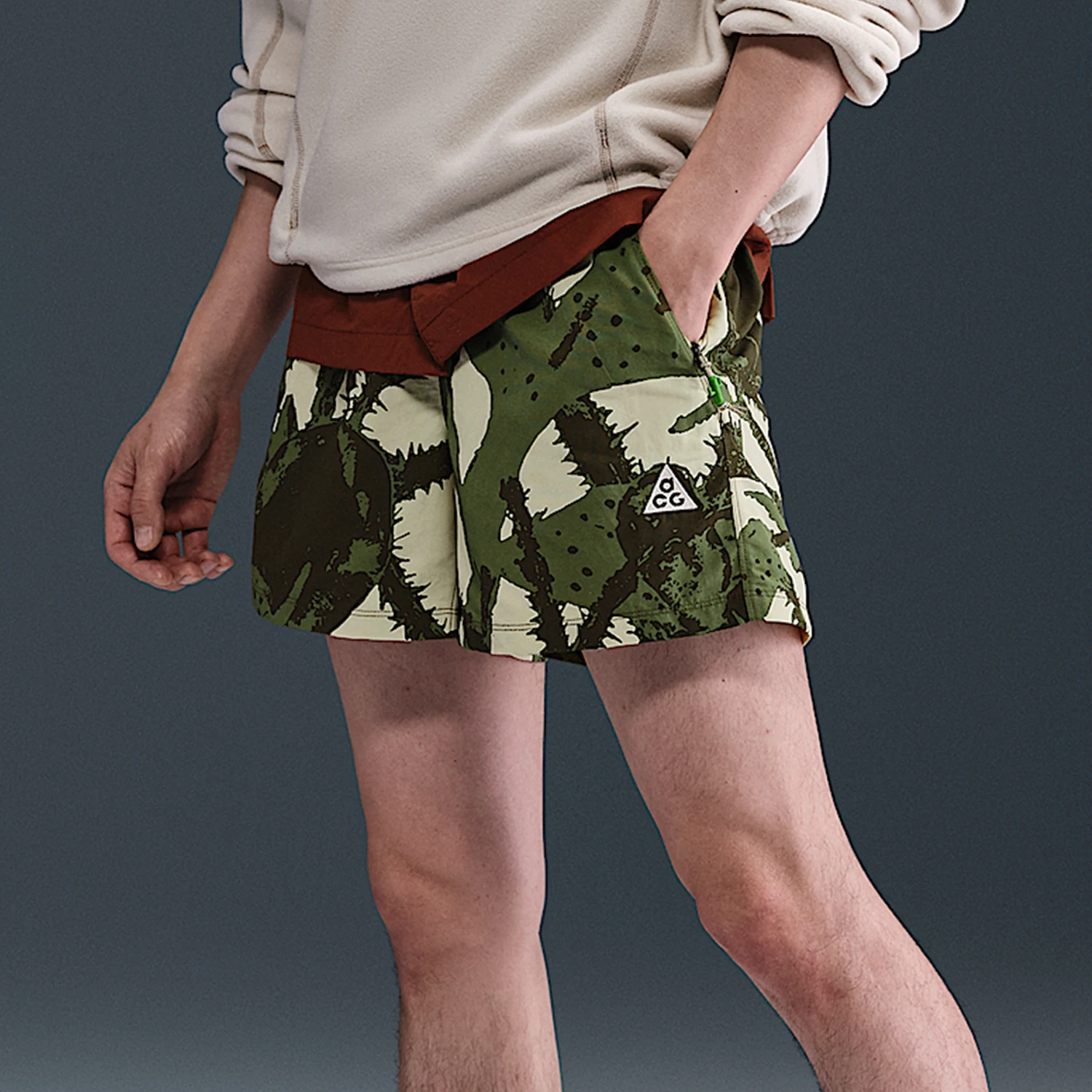 Nike genuine summer men's fashionable printed loose and lightweight sports shorts HV0596-229