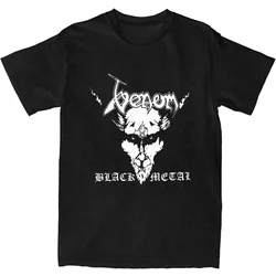 for Men Women Funny 100% Cotton Unique Cloth  Accessories Venom Black Metal Apparel Shirt Men Women Pure Cotton Casual T-shirt