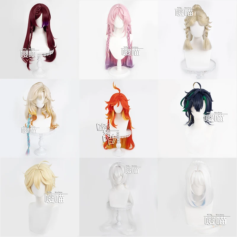 

Игра Genshin Impact Wig Citlali Synthetic Wigs Костюмы для косплея Natlan Chasca Kinich Kachina Xilonen Mu 512 Mavuika Косплей Парик