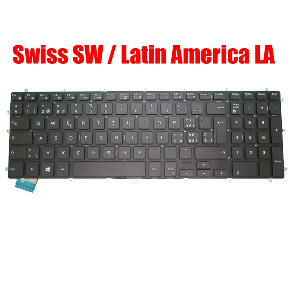 SW/LA Keyboard For DELL For Inspiron 5565 5567 5570 5575 5583 5770 5775 7566 7567 7577 5765 5767 7773 7778 7779 7786 2-in-1 3580