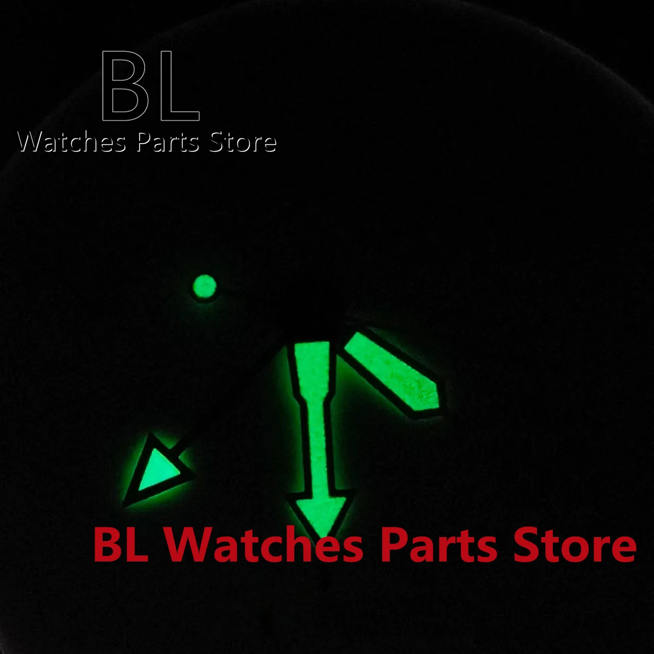 BLIGER GMT Watch Hand Set 4PCS Black Green Orange Hand With Green Luminous For NH34 Movement Men\'s Watch Replacement Watch Parts