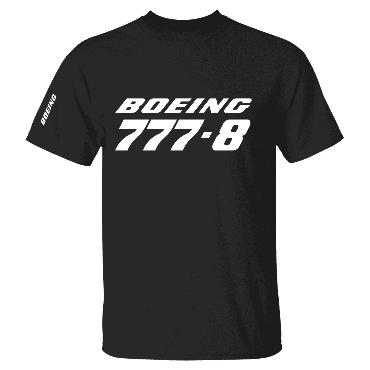 Men Clothing Boeing 777-8 Aviation Flight Pilots Short Sleeve T-shirts Men Women Cotton Graphic T Shirts