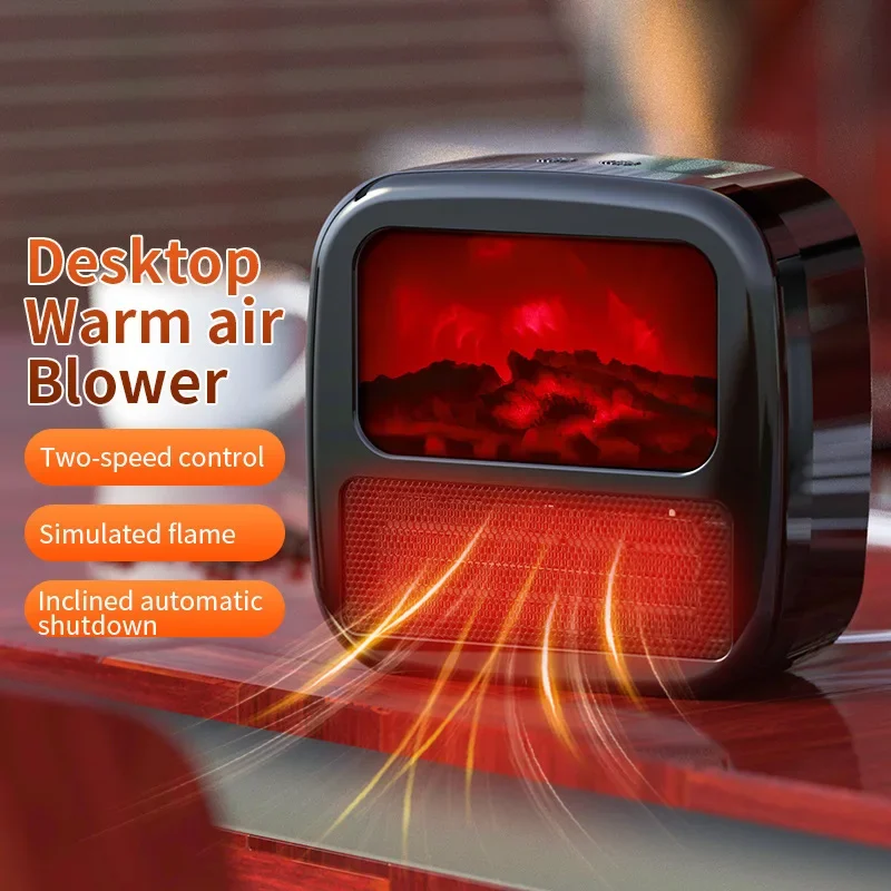Mini aquecedor de mesa pequeno aquecedor doméstico fixado na parede sala artefato quente aquecedor elétrico cerâmica aquecimento rápido ventilador de ar quente