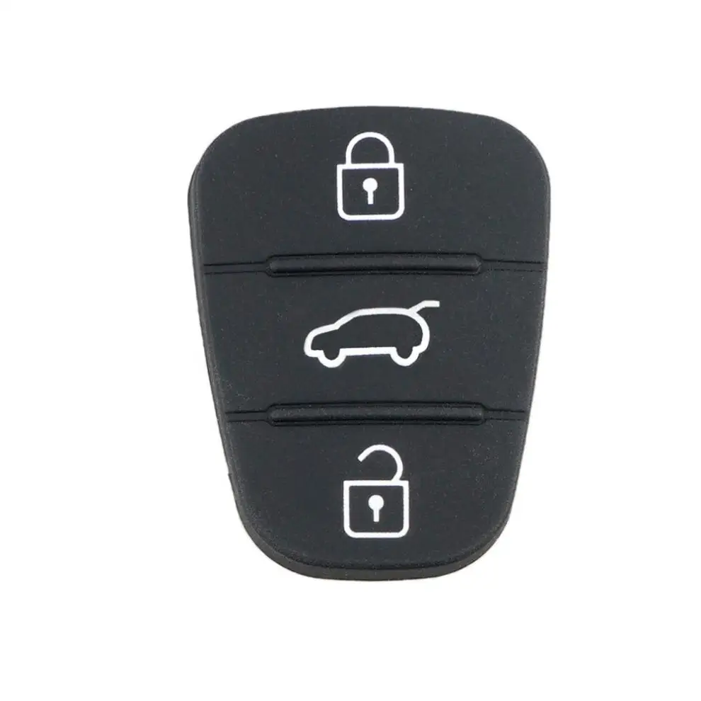 3 Buttons Remote Car Key Shell Fob Rubber Pad for Hyundai Solaris Accent Tucson l10 l20 l30 IX35 Kia K2 K5 Rio Ceed Key Case