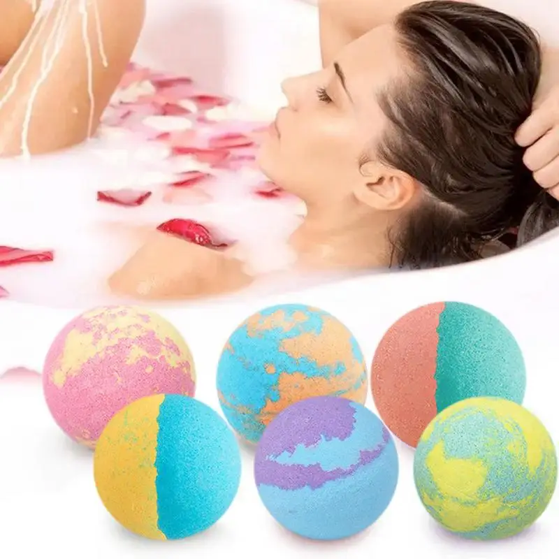 Christmas Bath Salt Balls Spa Bombs For Hot Tub 6X Shower Bombs Set Organic Bath Balls With Plant Ingredient For Christmas