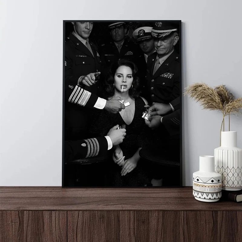 Affiches et impressions de la célèbre star de la musique Lana Del Rey, chanteur pop, peinture sur toile, art mural, décoration d