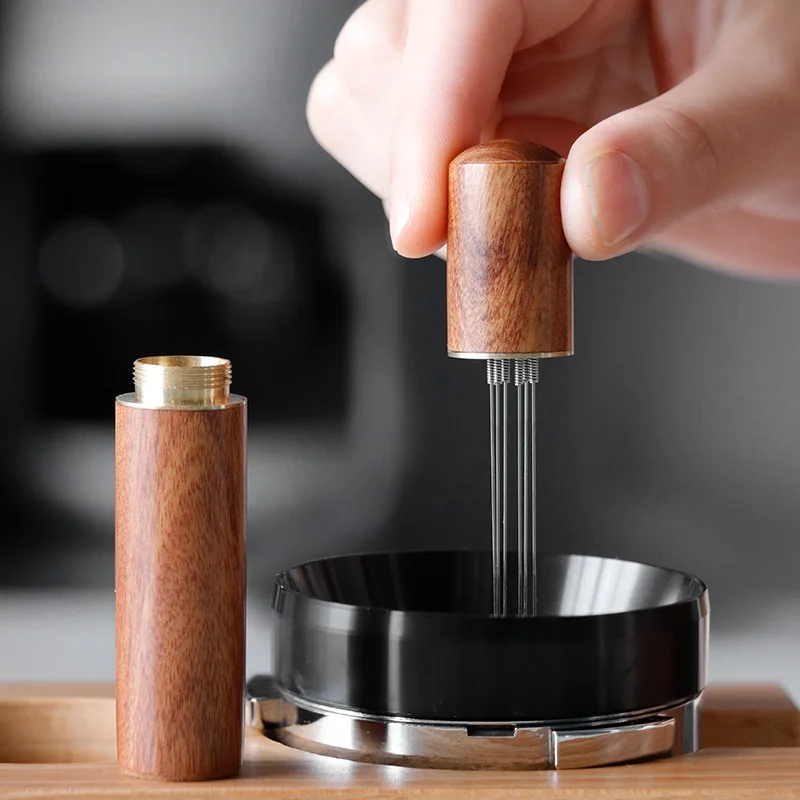 

Espresso Coffee Stirrer with 6 Spare 0.4mm Needles Magnetic Absorption Stand Barista Coffee Stirring Distribution Tools