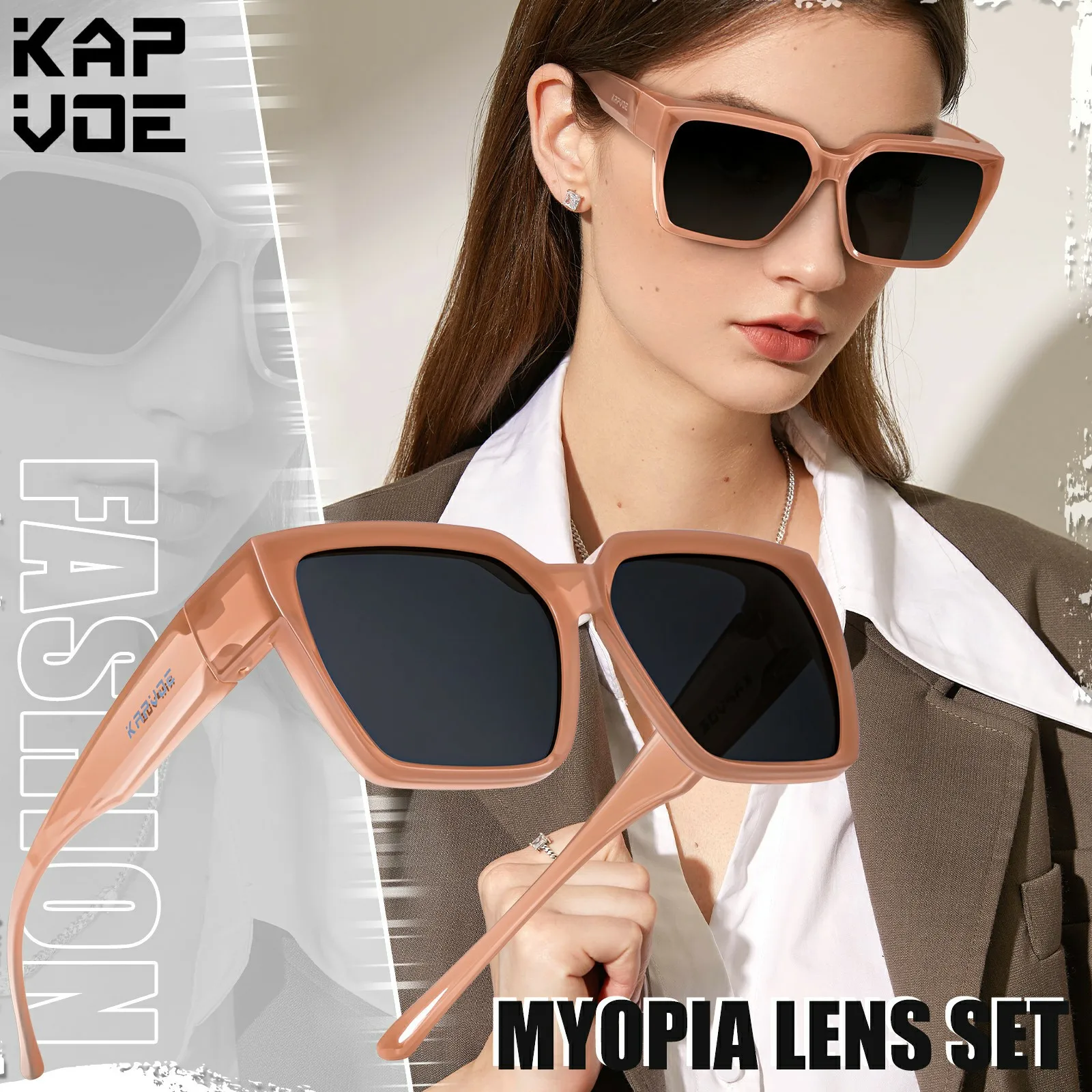 KAPVOE Occhiali polarizzati alla moda adatti sopra occhiali da sole miopi UV400 Hikng Occhiali da guida per bici Uomo Donna Occhiali estetici