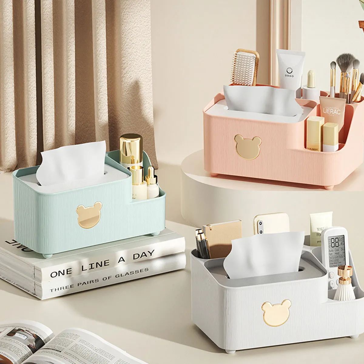 Boîte de rangement multifonctionnelle pour mouchoirs, salon, salle à manger, boîte à papier, format divisé, boîte de rangement de bureau