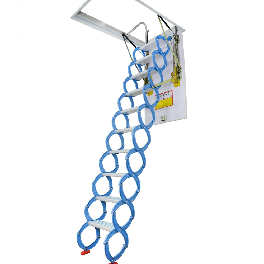 Thickened Electric Automatic Titanium Magnesium Alloy Invisible Elevator, Stretching Villa Duplex Folding Ladder