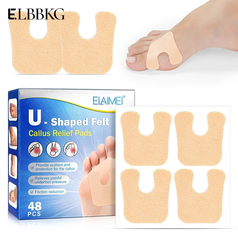 U-Shaped Sole Foot Pad Self Adhesive Forefoot Pads Protect Calluses From Rubbing On Shoes Reduce Heel Pain