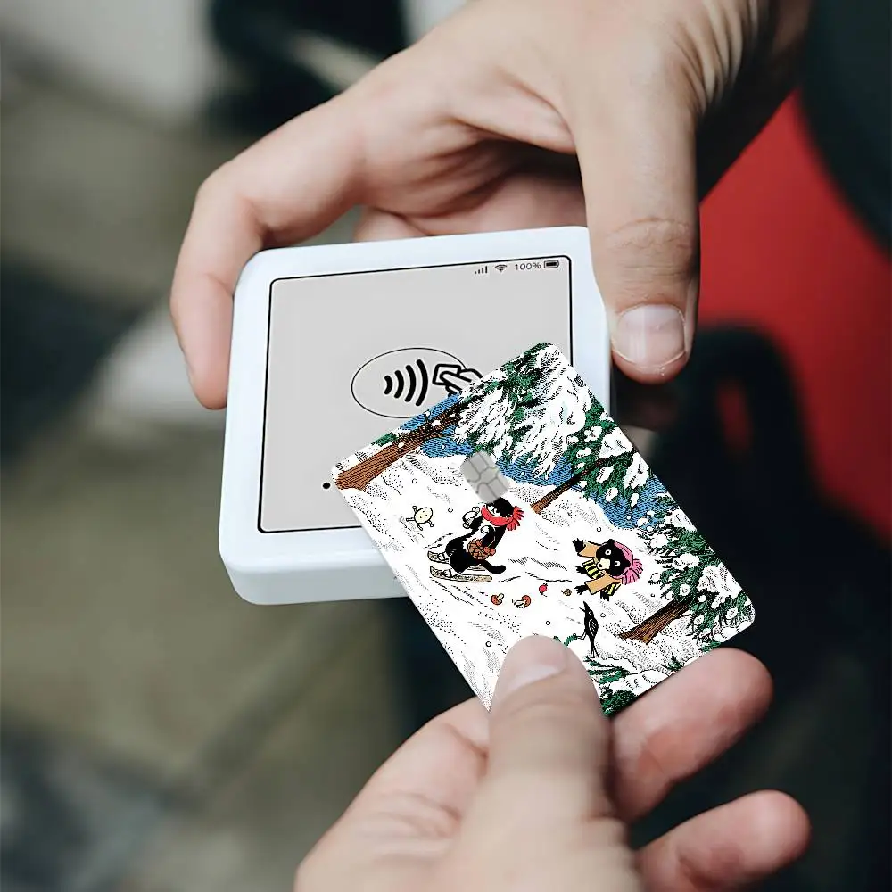Aesthetic Art Yeonju Choi Card Stickers Cartoon Decorative Small Waterproof Chip 4PCS Card Sticker New Anti-Scratch