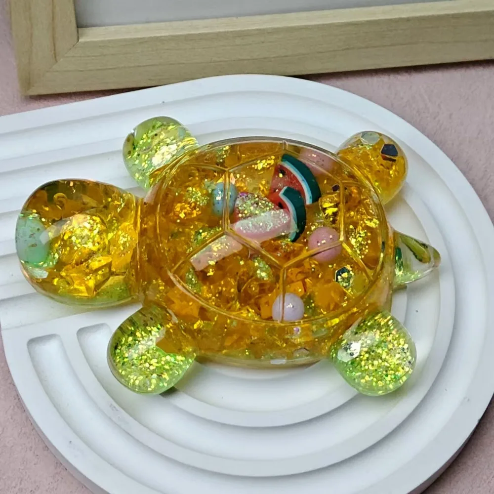 Вспышка струящийся песок карамельного цвета черепаха фрукты миниатюрная черепаха статуя мультяшная черепаха Kawaii милая черепаха маленький орнамент подарки