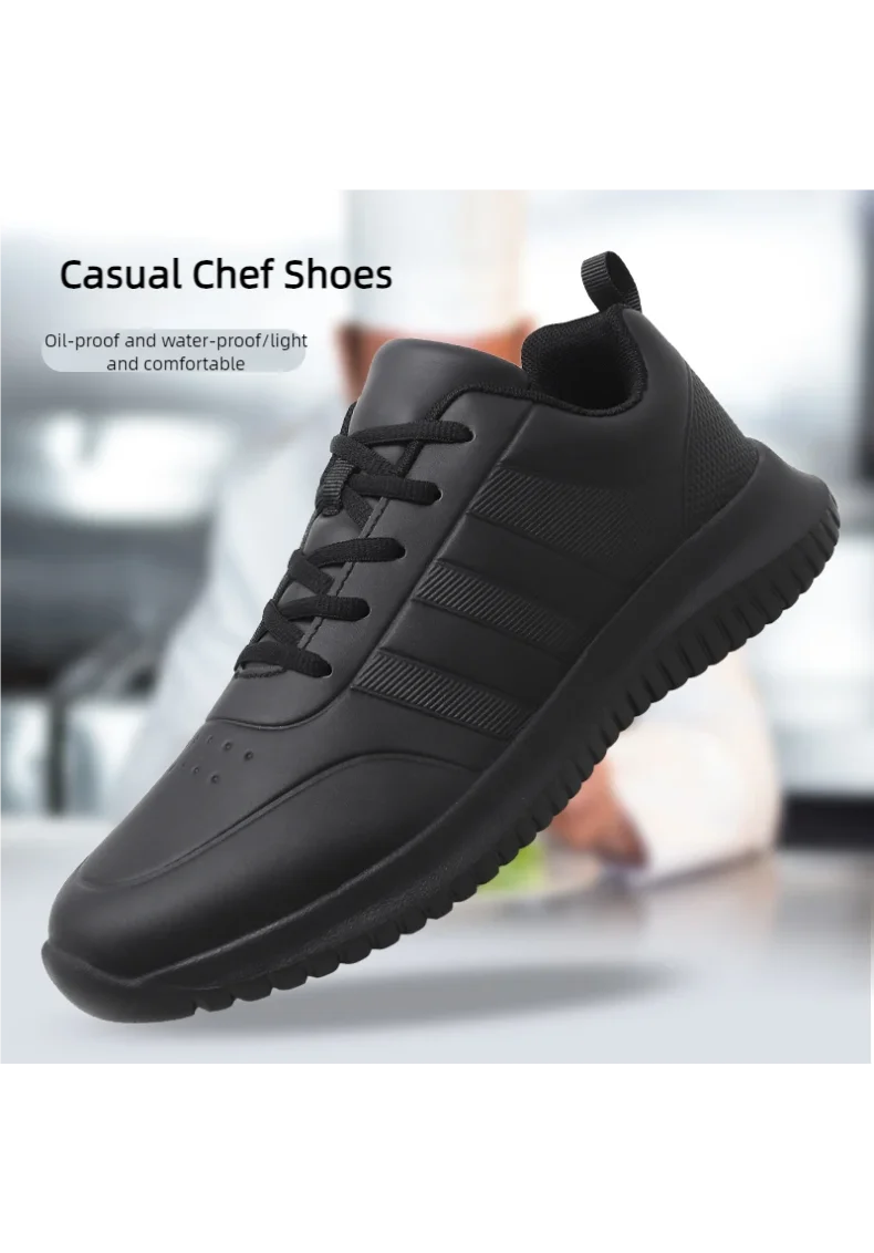 Lightweight chef shoes kitchen four seasons waterproof oilproof men and women applicable non-slip soft sole fashionable versatil