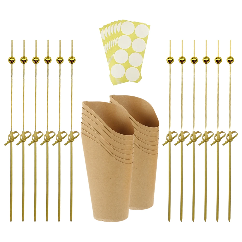

Kraft Paper Cup Set French Fry Containers Fries Holder Snack Cups Food Fried for Party