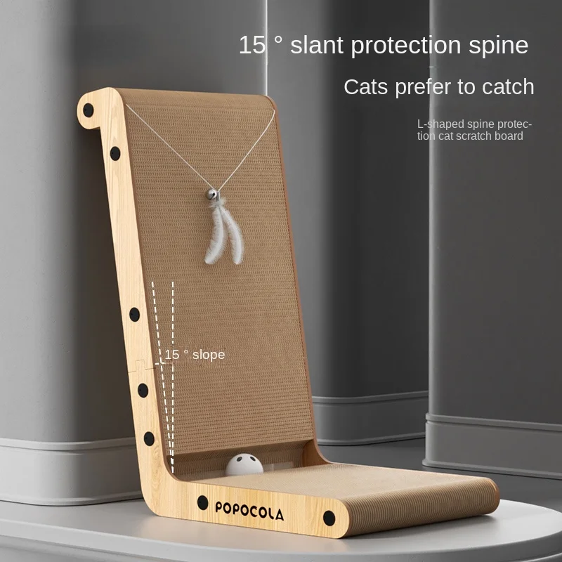 Vertical Cat Scratching Board Wear-resistant Scratching Corrugated Paper Against The Wall Grinding Claw Cat Toy Cat Supplies