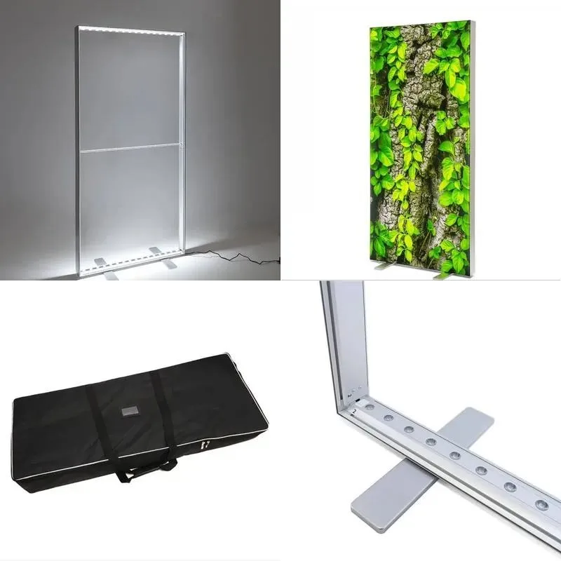Portable Frameless Double Sided Advertising SEG Light Emitting Diode Light Box Display with Aluminum Frame