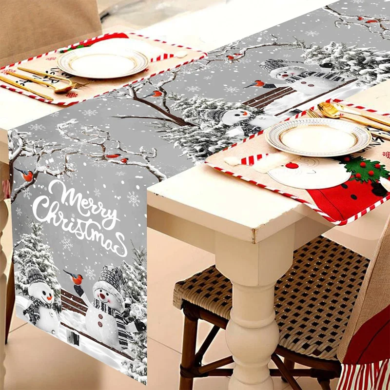 Merry Christmas Decorations for Home Christmas Gnome Table Runner 2026 Xmas Party Decor Navidad Natal Noel Gifts New Year 2026