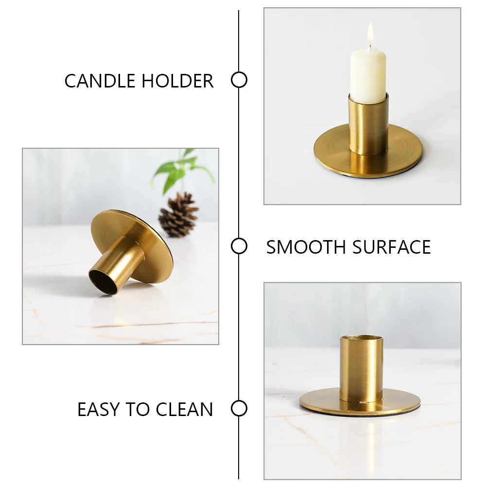

3pcs C Holders Vintage Iron Party C Holders Desk Pillar C Home Decor Party Centerpiece Tabletop Display