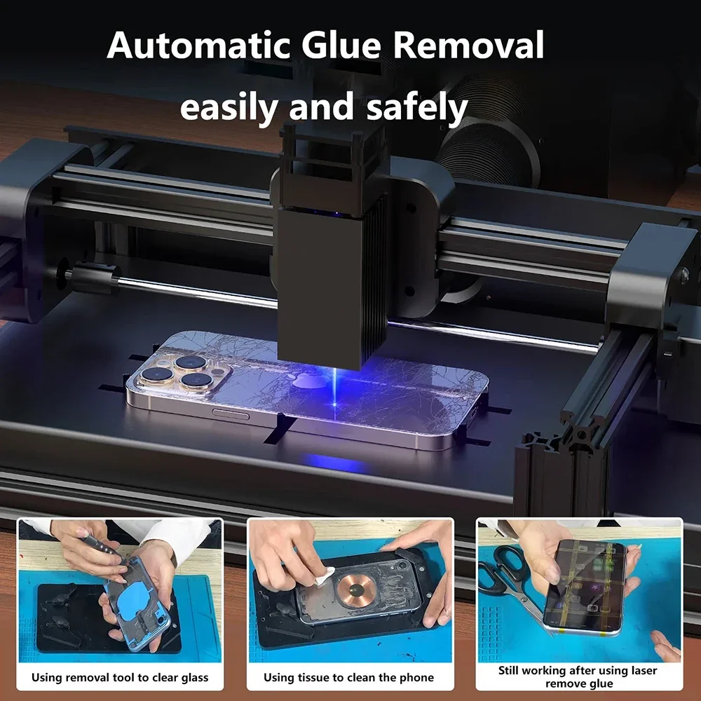 Srwor V2 Back Glass Glue Remove Laser Separating Machine For iPhone 11 13 14 15 Pro Max Housing Case Disassemble Repair Tool Set