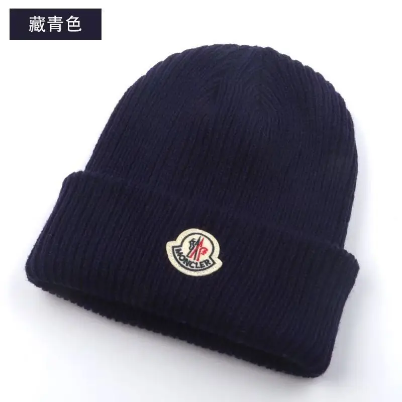 2024 Hot Fashion Moncler  Autumn Winter Knitted Hat High Quality Warm Beanie Cap Men And Women Outdoors Warm Unisex Casual Hats