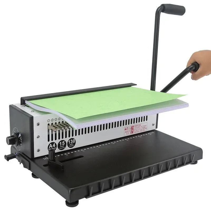 3:1 Calender Round Double Wire Binder TD-1500B34R Hardcover Book Binding Machine for Factory Printing Shop