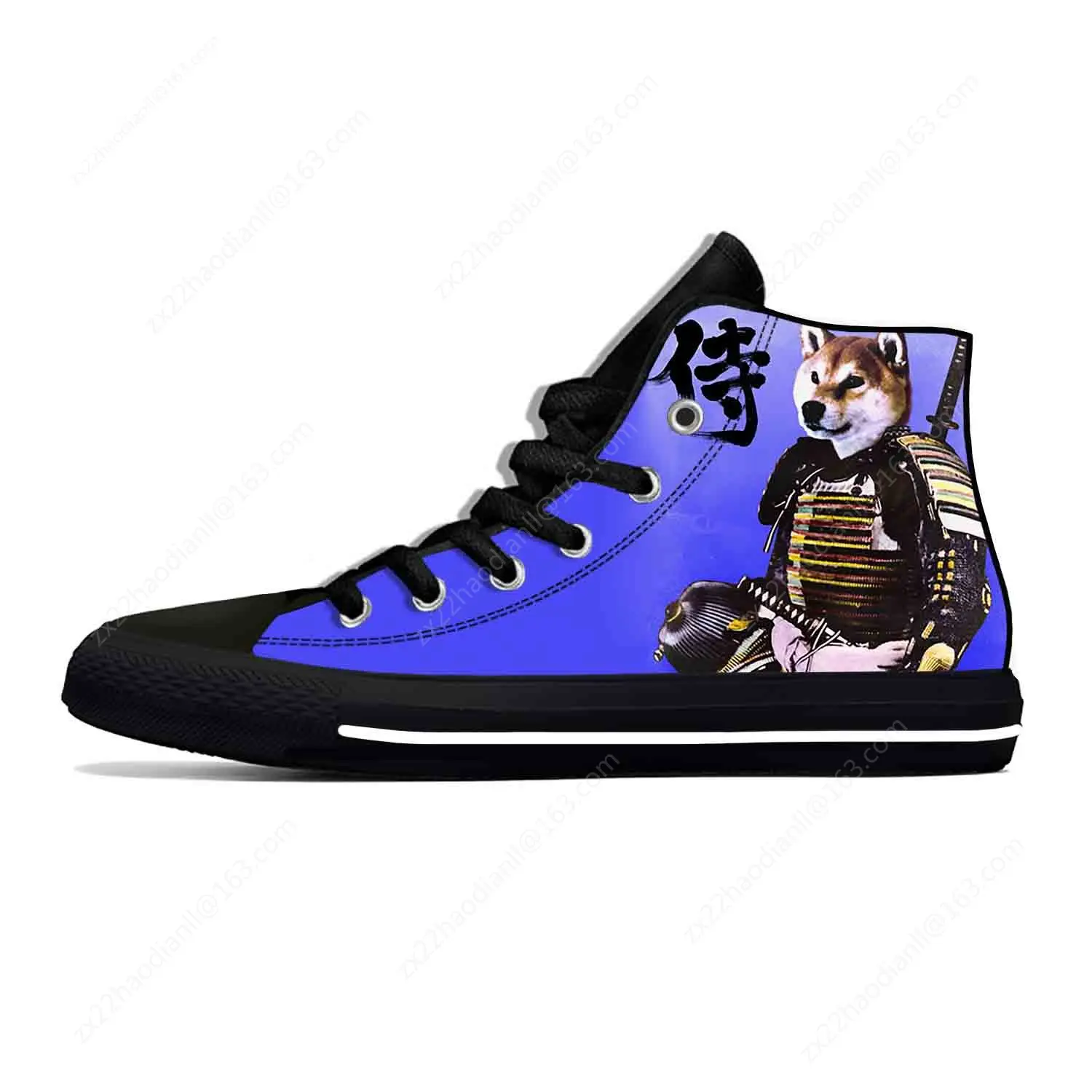 Japanese Anime Cartoon Manga Samurai Shiba Inu Casual Cloth Shoes High Top Lightweight Breathable 3D Print Men Women Sneakers