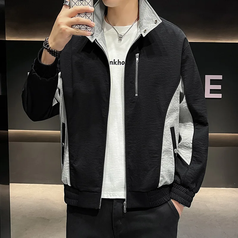 

High Quali New Sle Jaet Outdoor Casual Workwear Windbreaker Coat Suitable for Spring Autumn Cotton Blend Menswear