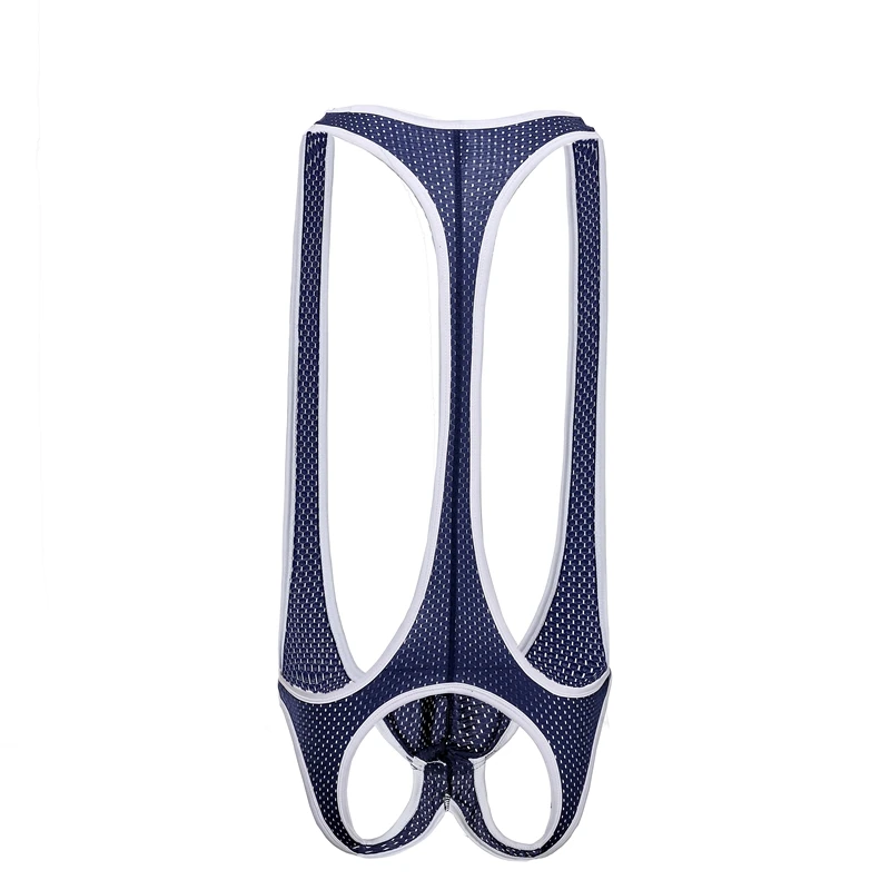 Sexy Mesh Bodysuit Jockstrap Bodywear Erotic Teddies Underwear Wrestling Singlet Leotard Jumpsuits Suspender For Men/Gay view 6